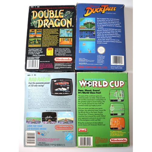 65 - Boxed Nintendo NES Games included World Cup, Rad Racer with 3D galsses, Disney Duck Tales, Double Dr... 