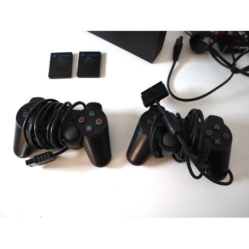 66 - Sony Playstation 2 Consoles, Two controllers, 2 Memory cards + cables