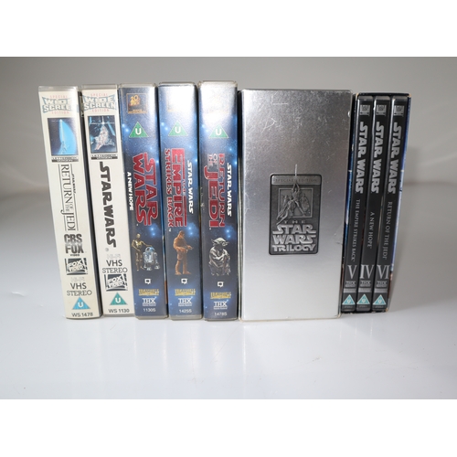 85 - A group of Star Wars VHS Tapes & DVD's