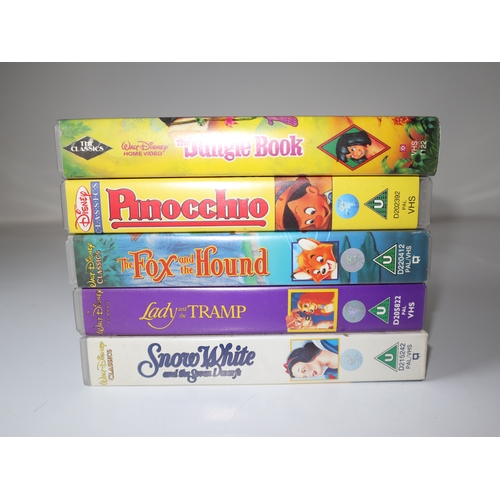 86 - A group of Disney Classic VHS Tapes including, Jungle Book, Pinocchio, Fox and the Hound, Land and t... 