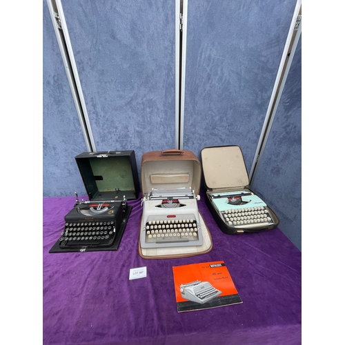 Three Vintage typewriters