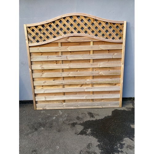 734 - Two Lattice top Fence panels 180cm x 182cm