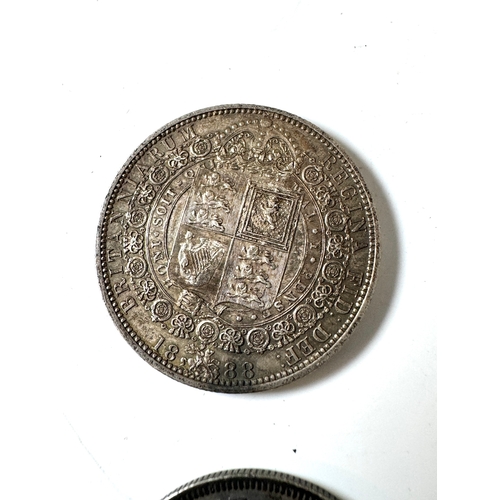 84 - 1887 Young Head, 1888, 1889, 1891, 1893, 1897 Queen Victoria Silver Half Crowns