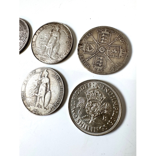 85 - Queen Victoria, Edward V11 & George VI Silver Florins / Two Shillings