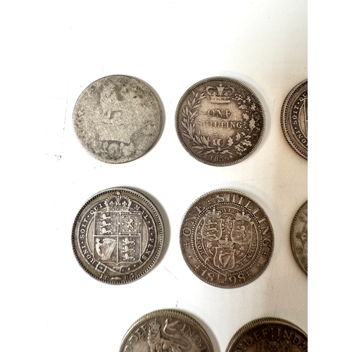 86 - George IV, Queen Victoria, George V, George VI Silver Shillings