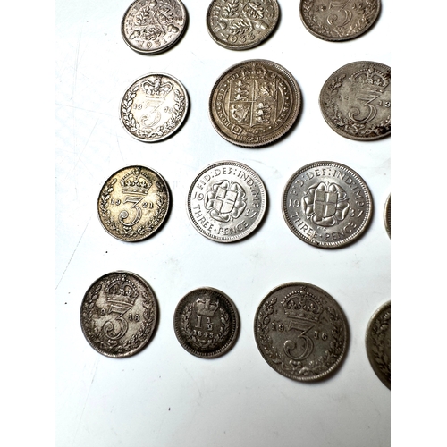 88 - A group of Queen Victoria to George VI Silver Three pence's