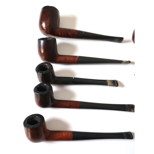 103 - A group of nine vintage used Briar wood smoking pipes - Lillehammer, Comoy's, Reject