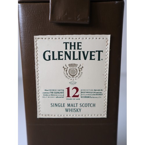 70 - The Glenlivet 12 Year Single Malt Scotch Whisky in Leather Case (2005 Edition)
70cl / 40%