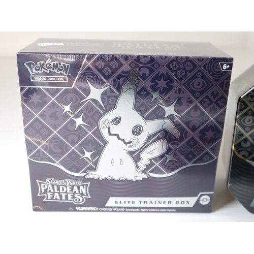 43 - Pokemon TCG - Paldean Fates Elite Trainer Box, 2 x Mini Tins + Iron Tread EX Tin includes 4 booster ... 