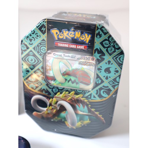 44 - Pokemon TCG - Paldean Fates Elite Trainer Box, 2 x Mini Tins + Great Tusk EX Tin includes 4 booster ... 