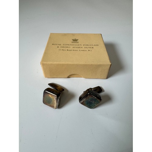 106 - Georg Jensen Solid Silver Cufflinks in original box