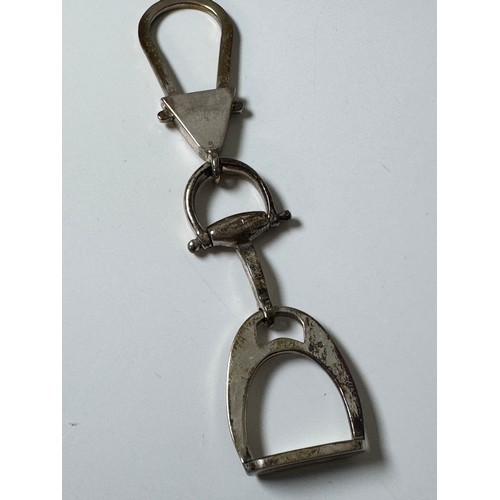 107 - Solid Silver horse stirrup pendant - Beni Souef marks - 43g