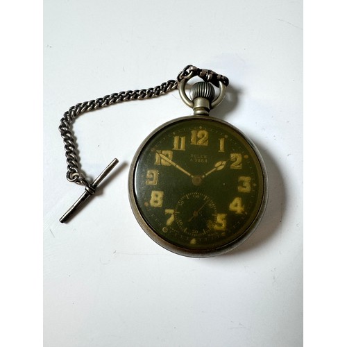 111 - Genuine ROLEX WW2 military pocket watch c1940 A9864 G.S. MK II WW2 Black Dial