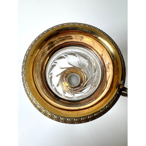 118 - 19th Century French Gilded Silver and Rock Crystal Cup & Saucer dated 1819-1838 Paris believed to be... 