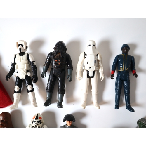 18 - 1970-80's Kenner Star Wars Action Figures including Luke Skywalker, R2-D2, Darth Vader, Chewbacca + ... 