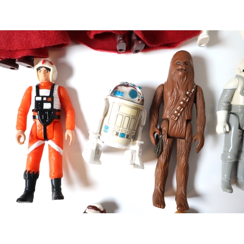 18 - 1970-80's Kenner Star Wars Action Figures including Luke Skywalker, R2-D2, Darth Vader, Chewbacca + ... 