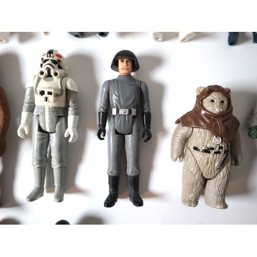 18 - 1970-80's Kenner Star Wars Action Figures including Luke Skywalker, R2-D2, Darth Vader, Chewbacca + ... 