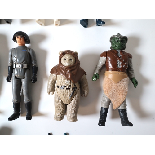 18 - 1970-80's Kenner Star Wars Action Figures including Luke Skywalker, R2-D2, Darth Vader, Chewbacca + ... 