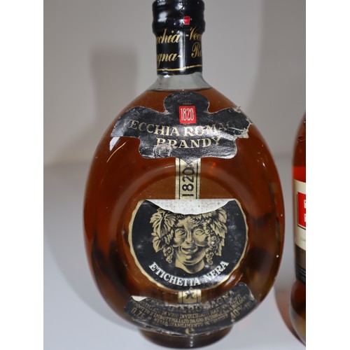 78 - Vecchia Romagna Italian Brandy 0.75 vol 40% + BOLS Brandy 750ml 43% vol