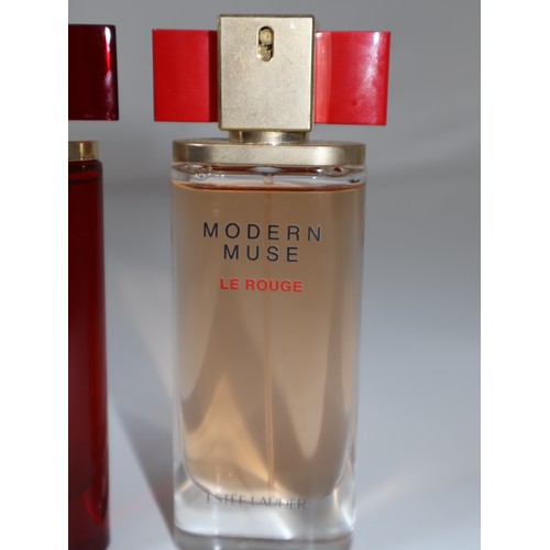 136 - Three bottles of Estee Lauder Modern Muse Nuit / Le Rouge / Le Rouge Gloss Eau De Parfum 50ml