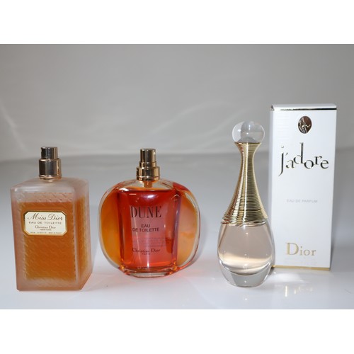 152 - Christian Dior Miss Dior Eau De Toilette 100ml , Dune Eau De Toilette 100ml + j'adore Eau De Parfum ... 