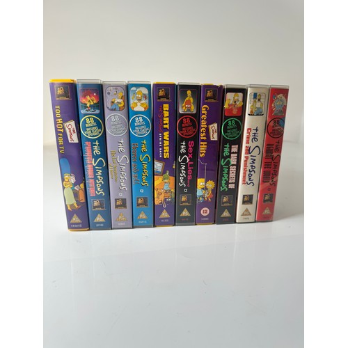 88 - 10 x The Simpsons VHS Video Tapes