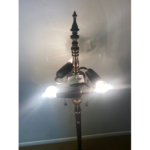 306 - Tiffany Style stained glass floor lamp