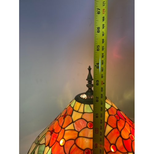 306 - Tiffany Style stained glass floor lamp