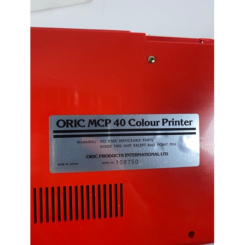 93 - ORIC ATMOS 48K, ORIC MCP 40 colour printer, WHSmith computer programme data recorder Texas SR-52, co... 