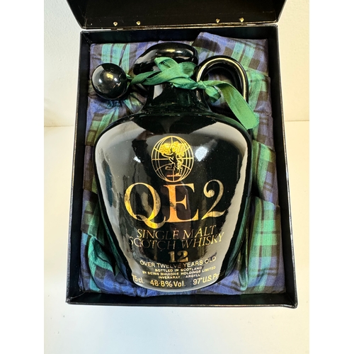 169 - QE2 Single Malt Scotch Whisky over 12 Years Old presented in a stoneware flagon  75cl 48.6% vol Unus... 