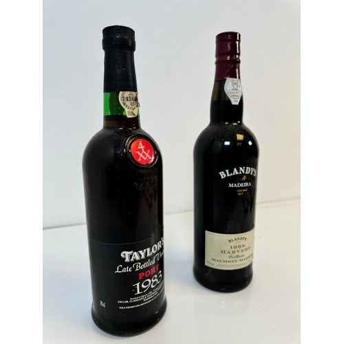 173 - Taylors Late Bottled Vintage Port 1983 + Blandys 1998 Harvest Malmsey Madeira