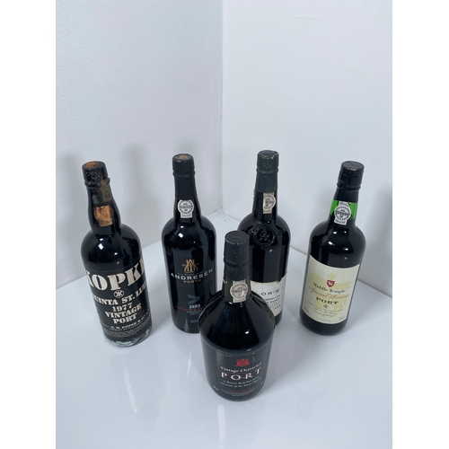 178 - Five bottles of Vintage Port including Taylor's, Middle temple and Andresen