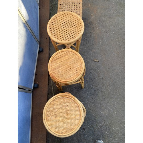 504 - Four Cane/Rattan Stools