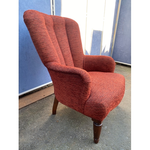 506 - Red Upholstered Nursing chair