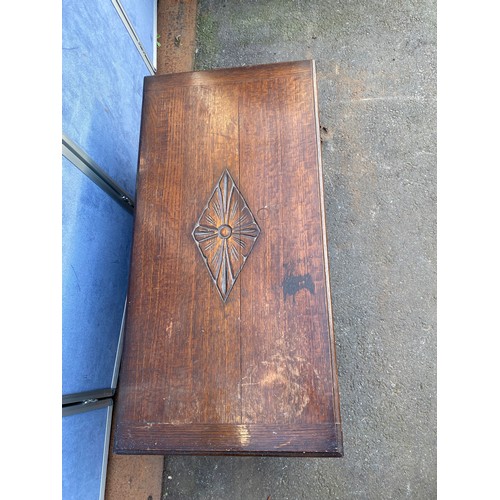 514 - Antique Oak trunk