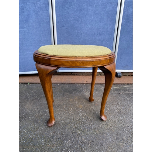 517 - Antique corner chair and foot stool