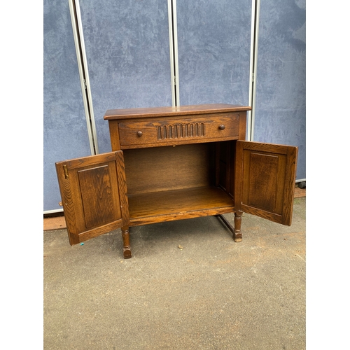 519 - Webber Furniture Carved Oak cabinet