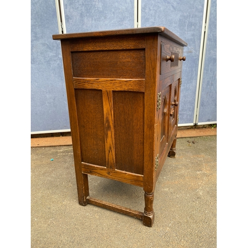 519 - Webber Furniture Carved Oak cabinet