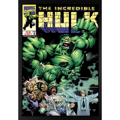 161 - The Incredible Hulk No 461 Framed Canvas Signed by Stan Lee Edition H/C 3/3 , signed in ink, H/C (HO... 