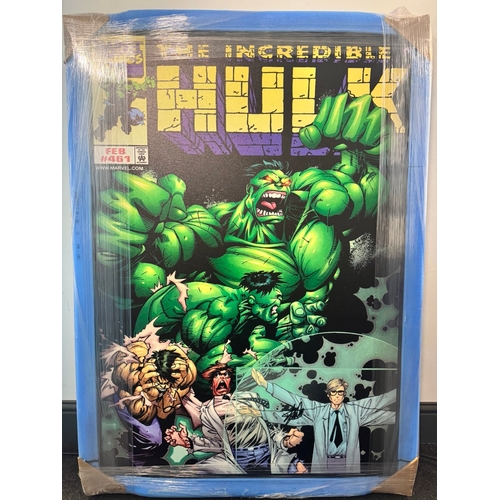 161 - The Incredible Hulk No 461 Framed Canvas Signed by Stan Lee Edition H/C 3/3 , signed in ink, H/C (HO... 