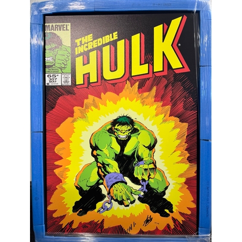 162 - The Incredible Hulk #307 - Lou Ferrigno Framed Box Canvas Signed by Stan Lee Limited Edition 132 / 1... 