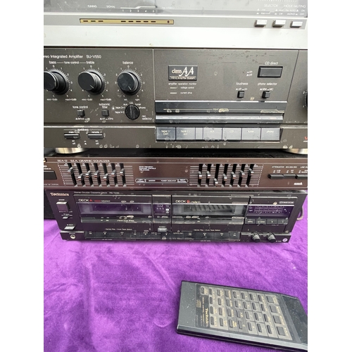 323 - Technic Compact disc player, Stereo integrated Amplifier and JVC Stereo Tuner, Graphic equalizer wit... 