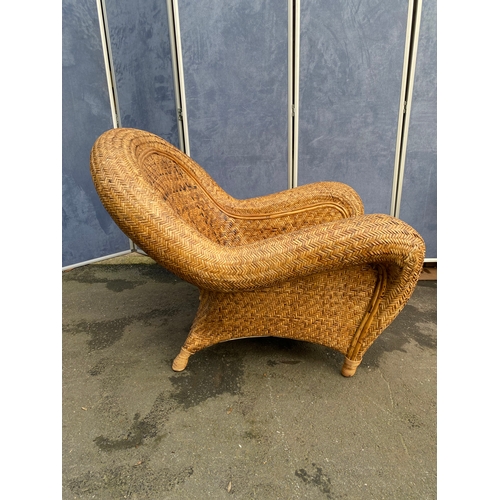 526 - Two Wicker/Cane armchairs.