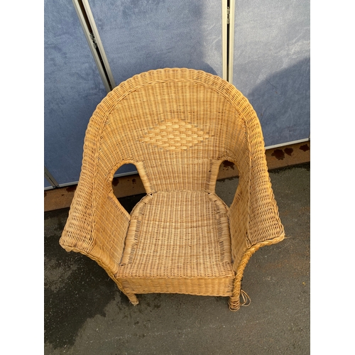 526 - Two Wicker/Cane armchairs.