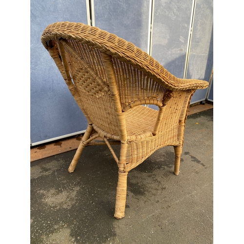 526 - Two Wicker/Cane armchairs.