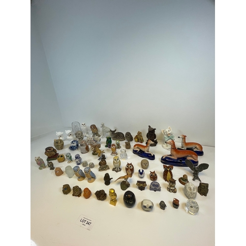 347 - A Large quantity of collectable Owls/Animal trinkets