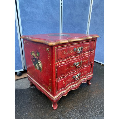 529 - Pair of Chinese Red Lacquer Drawers