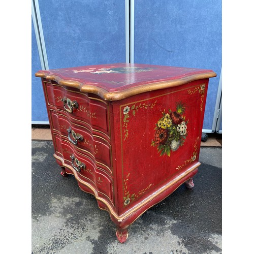 529 - Pair of Chinese Red Lacquer Drawers