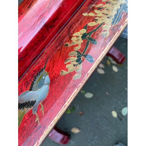 529 - Pair of Chinese Red Lacquer Drawers