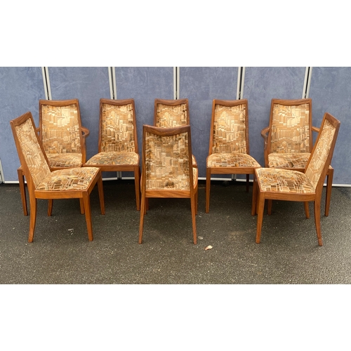 540 - A set of Eight Mid century G plan dining chairs.